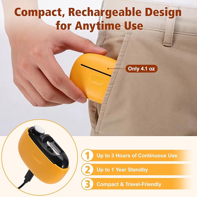 Electric Nail Clipper 2 in 1 Nail Care Tool with Filing Function Safe &amp Gentle Nail Trimmer with LED Light Quiet and Effortless Rechargeable for Adults &amp Seniors (Yellow)