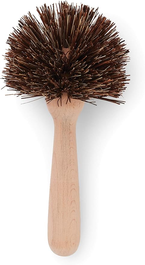 Fox Run Kitchen Brush Set of 3 Pot Dish and Bottle Scrub Brush with Natural Bristles