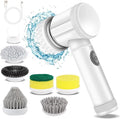 Electric Spin Scrubber - Shower ScrubberBathroom Scrubber Electricfor Cleaning Tub Floor Tile Window Sink Kitchen Cleaning with 6 Electric Cleaning Brush Head (6)