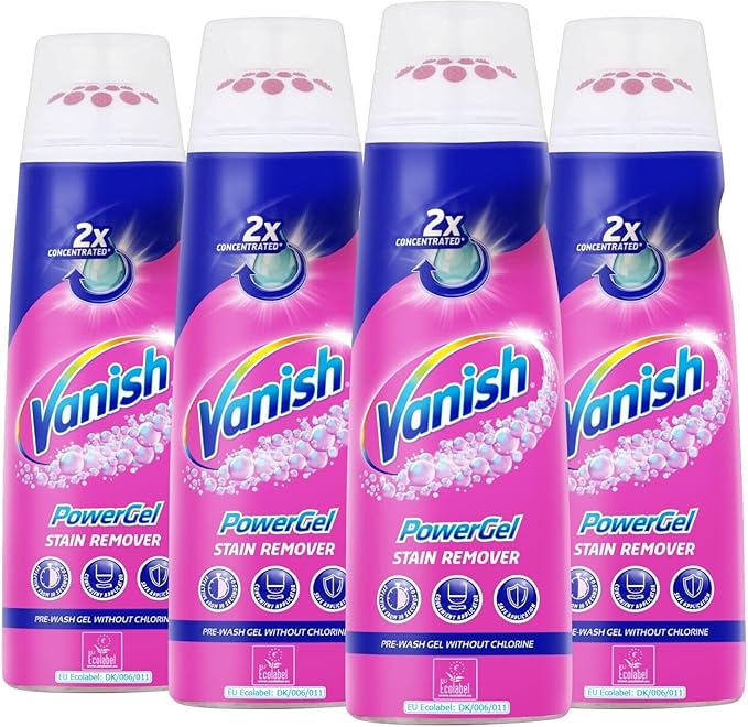 Vanish Gold Oxi Action Stain Remover Powergel 200 ml (Pack of Four) by Vanish