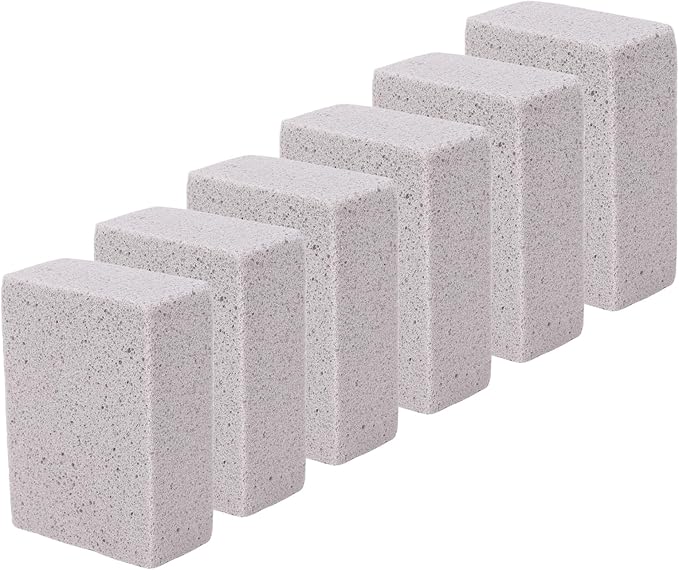GOTOTOP 6PCS Pool Pumice Stones PVC Blocks for Toilet Bowl Bathtub Shower Tile and Kitchen Sink Removes Hard Water Calcium Deposits and Rust (M)