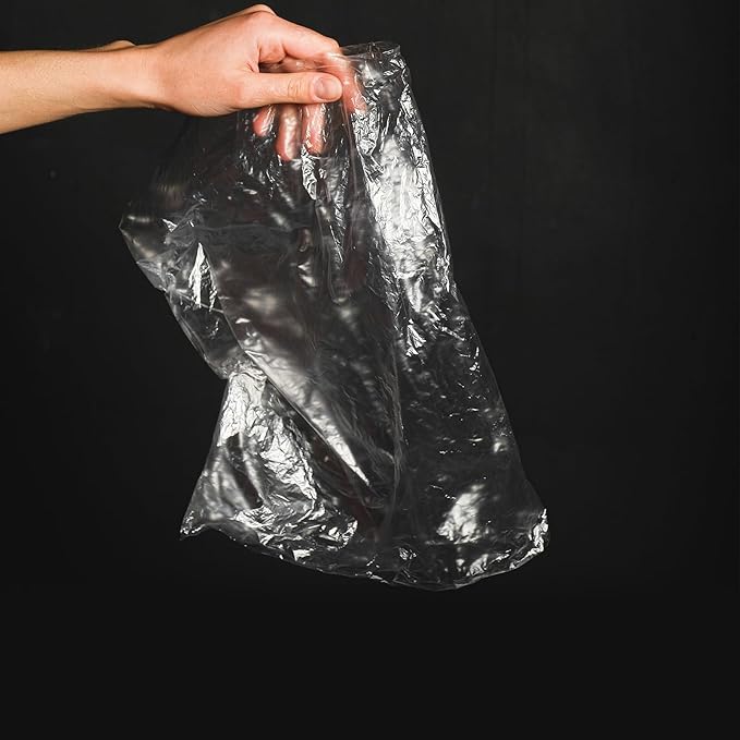200pcs Pe Flat Plastic Trash Bags Disposable Garbage Bags 60x45cm 1.4mil Thickness Double-sided for Home Kitchen Waste Disposal
