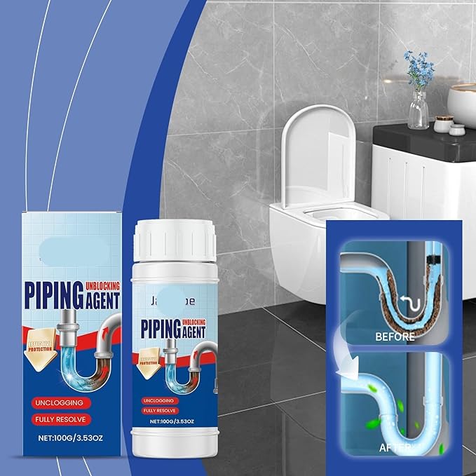 Quick-Fix Drain Cleaner - Unclog Kitchen Sinks Bathroom Drains &amp Toilets | Safe for All Pipe Types | 5-Minute Solution for Blockages(3PCS)