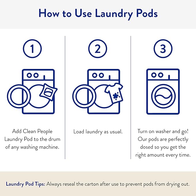 Clean People Laundry Detergent Pods - Hypoallergenic Laundry Pods - Ultra Concentrated Recyclable Packaging Stain Fighting - Sweet Petals 192 Pack