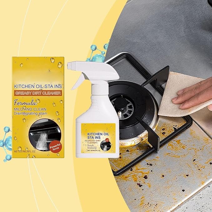 Degreaser Cleaner Heavy Duty - Kitchen Grease Cleaner 237ml - Heavy Duty Multi-surface Degreaser - Removes Oil Stains Grease Grime - Fresh Scent - For Kitchen Bathroom (2)