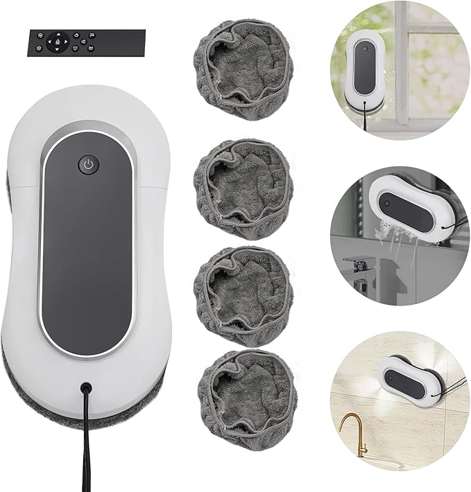 Window Cleaner Robot Smart Glass Cleaning Robot with Automatic Water Spray for Windows Mirrors Glass Doors Window Glass Tiles