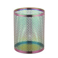 Buyer Star Metal Mesh Trash Can 9.25 Inches Small Wastebasket Mini Stainless Steel Waste Paper Basket for Office Home Kitchen Bedroom &amp Bathroom Rainbow