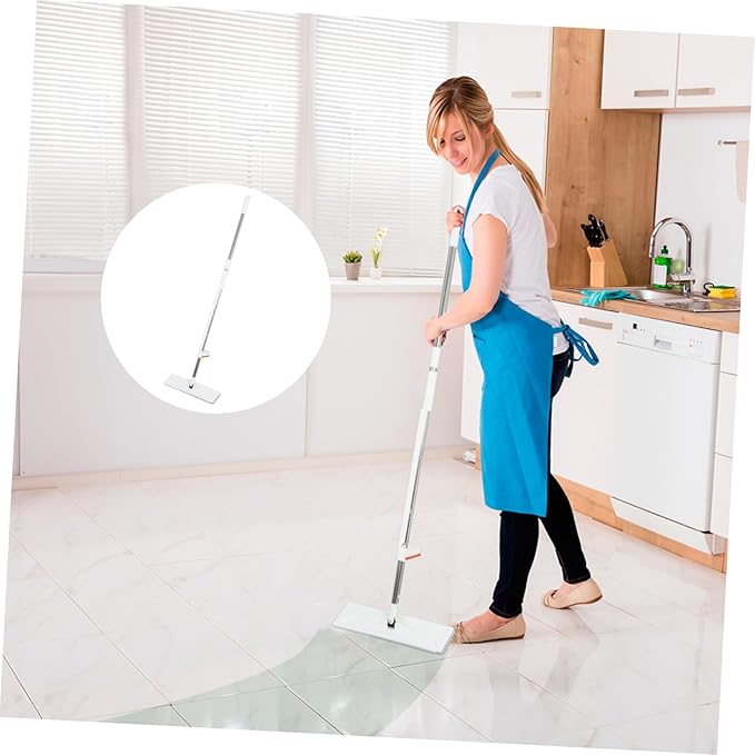 VALICLUD 36cm Multifunctional Flat Mop Set Self-Washing 3-Piece Wet and Dry Mop for Household Use with Microfiber Pads for Wood and Tile Floors