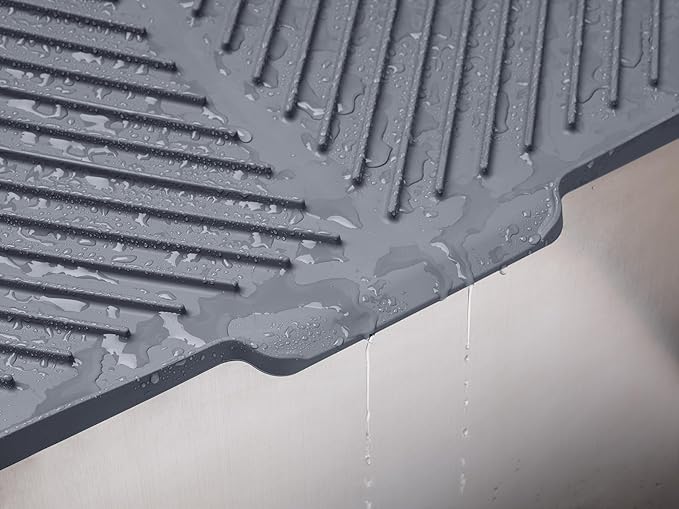 WeatherTech DishMat Drain- 16 x 18 Drip Dry Hand-Washed Dish Drying Mat Slate