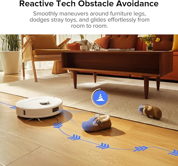 roborock Qrevo Pro Robot Vacuum and Mop with FlexiArm Design Edge Mopping Dynamic Hot Water Mop Washing and Drying Intelligent Dirt Detection 7000 Pa Suction Ideal for Carpets