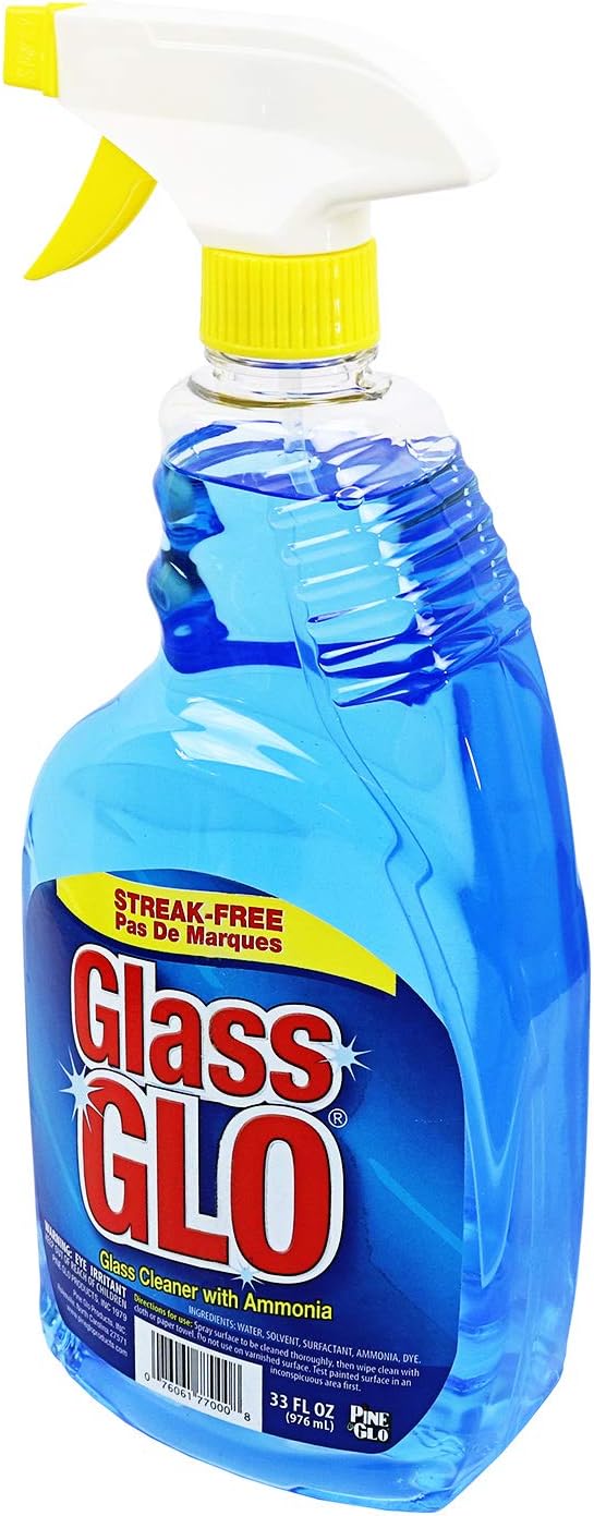 Pine Glo Glass Glo Streak Free Glass Cleaner 33 Fl oz Spray Bottle