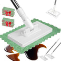 2026 New Zero Touch Mini MopDisposable Dust Mop with 4 Reusable Cloths and Locking Head Wet and Dry Automatic Gripping No-Touch Disposable Small Mops for Hardwood Tile Marble (2SET)