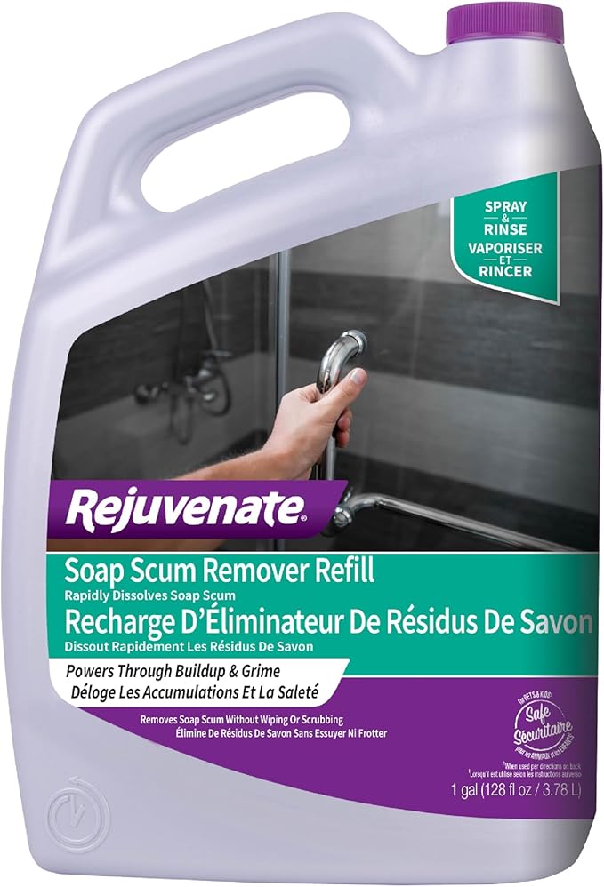 Rejuvenate Soap Scum Remover Refill Easily Dissolves Soap Scum Without Scrubbing 1 Gallon