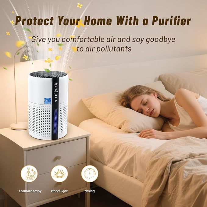 Cat Litter DeodorizerOdor Eliminator for Pet Strong Odors 99% Activated Carbon Adsorption Plug in Air fresheners for homeLitter BoxKitchen Bathroom Ion Air Purifier Quiet Portable