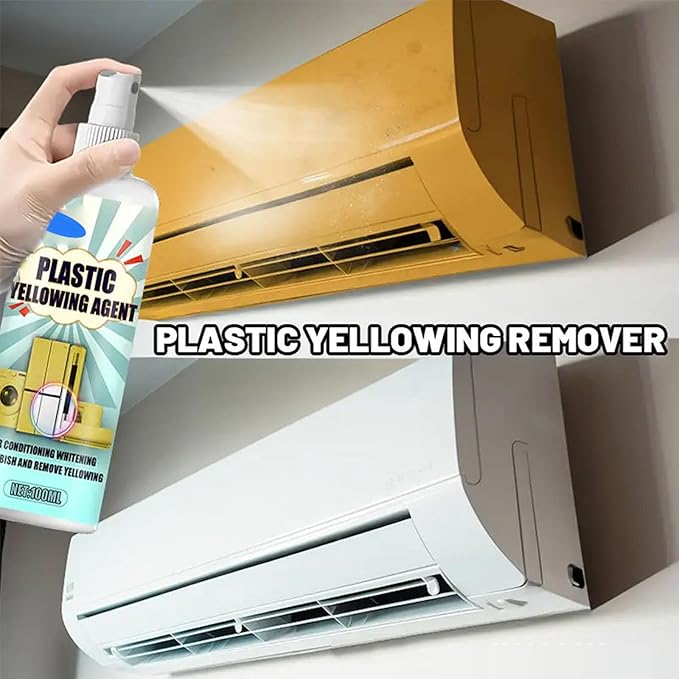 All Purpose Cleaner 100ml Heavy Duty Yellow Stain Remover Appliance Shine Restoring Deodorizer for Air Conditioner Toilet Seat Home Appliances Plastic Surface Cleaner (3PC)