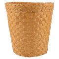 Wicker Trash Can - Woven Wicker Waste Basket Round Rattan Waste Paper Bin Office Garbage Can Rubbish Basket Laundry Hamper for Kitchen Home Office