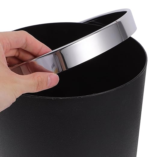 Retardant Waste Basket Large Opening Trash Can for Bathroom Kitchen Home and Hotel Rooms Thickened Material Garbage Bin for Office and Guest Organization