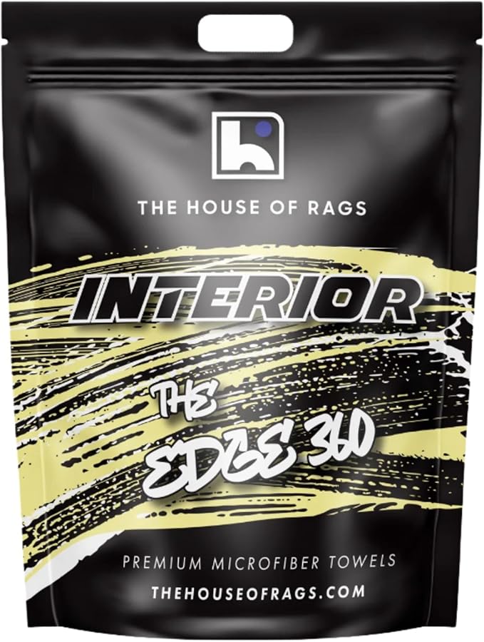 The Edge 360 Interior Microfiber Cleaning Towels 16x16 inches Premium Korean Quality 360 GSM Yellow 10 Pack