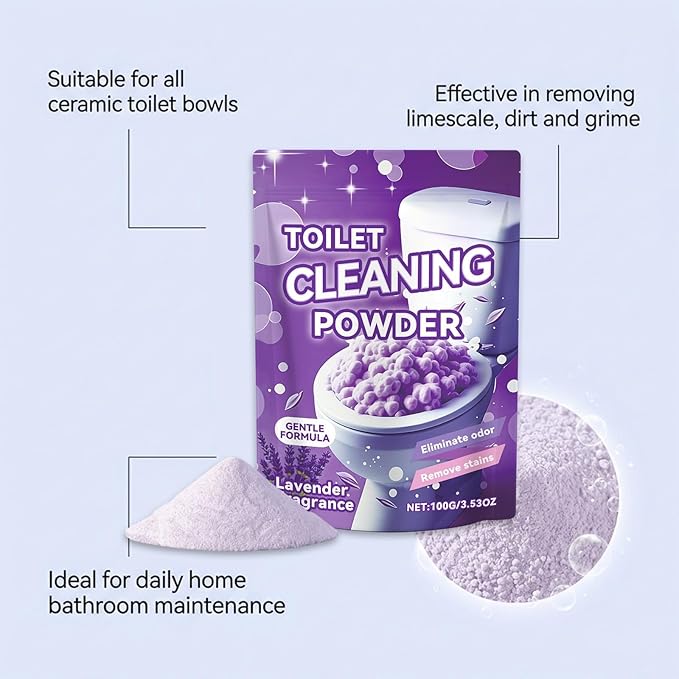 Toilet Cleaning Powder For Home Foaming Coverage Easy Operation(1pcs)