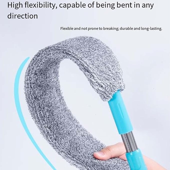 2026 Upgraded Retractable Gap Dust Cleaning Artifact with 3 Microfiber Dusting ClothsExtendable Duster Cleaning ToolReusable Washable Dusting Wand for HomeCeilingBlindsFurniture (60in)