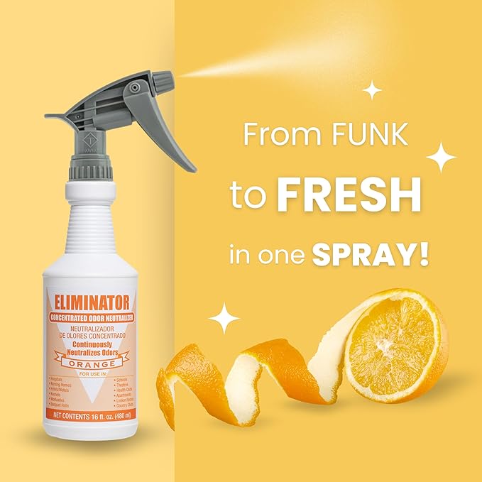 Eliminator Air Freshener and Odor Neutralizer: Industrial-Strength Odor Elimination with Advanced Molecular Technology for 24-Hour Freshness - Transform Your Space Instantly (Orange)