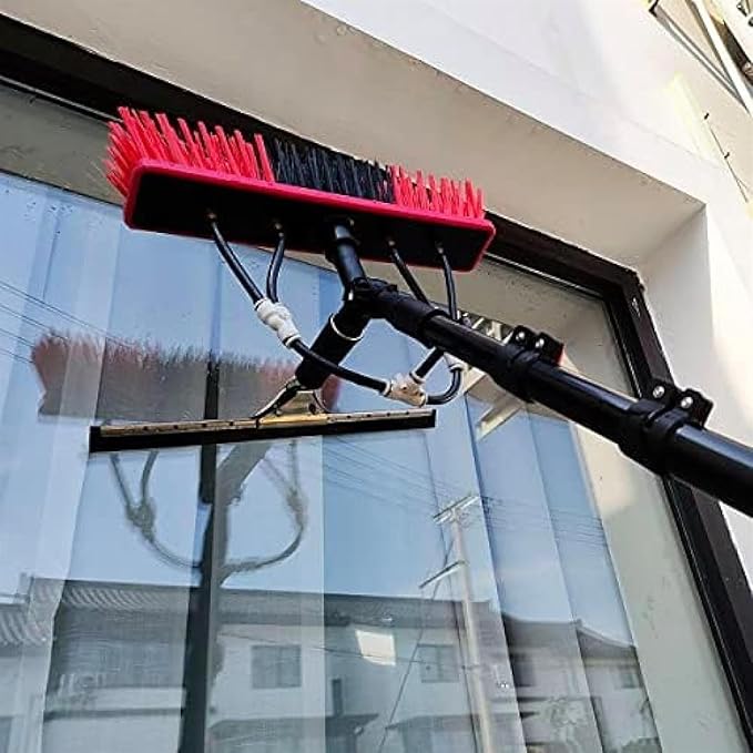 Water Fed Pole Kit3.6M 5.4M 6M 7.2M 9M 11M Professional Solar Panel Window Cleaner Telescopic Window Glass Cleaning Brush Pole Kit Truck Caravan Spray Washer Washing Equipment ( Size : 6M/20FT )