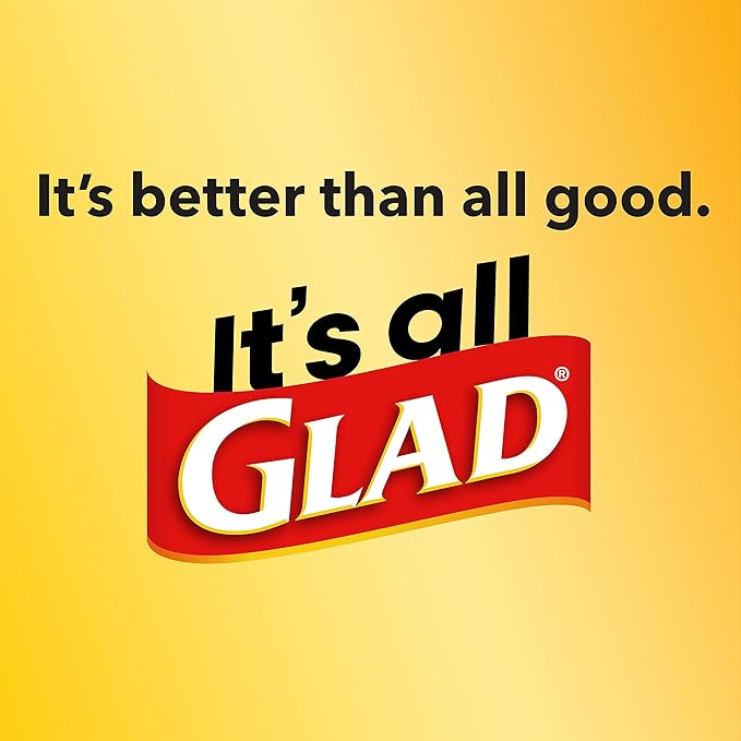 Glad ForceFlex MaxStrength Tall Kitchen Drawstring Trash Bags 13 Gallon Fresh Clean Scent with Febreze Freshness 34 Count