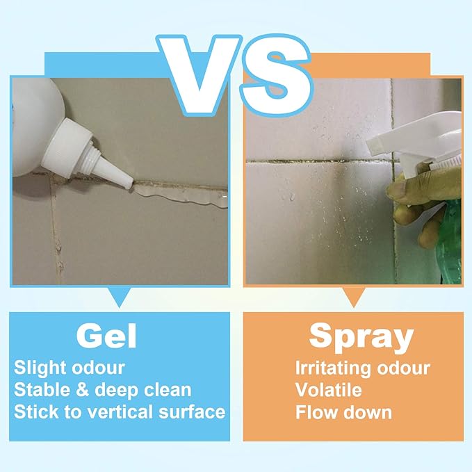 FOLLOWIN Mold and Mildew Stains Cleaner Gel 16oz for Washing Machine Front Loader Seal Household Mold Stain Cleaner for ShowerSinkMold Stain Remover Gel for Bathroom GroutBathtub