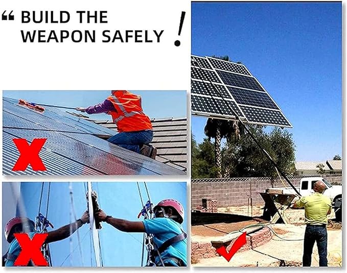 Window Cleaner Kit Window Cleaning Pole Water/Hose Fed Extendable Pole Window Cleaning Brush Equipment Cleaning Photovoltaic and Solar Panels