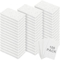 Zhengmy 100 Pieces Sponges Kitchen Compressed Sponges Bulk Natural Dish Sponge Compressed Wood Pulp Cleaning Sponge Without Scratching for Kitchen Bathroom 3.9 x 2.4 x 0.12 Inch (White)