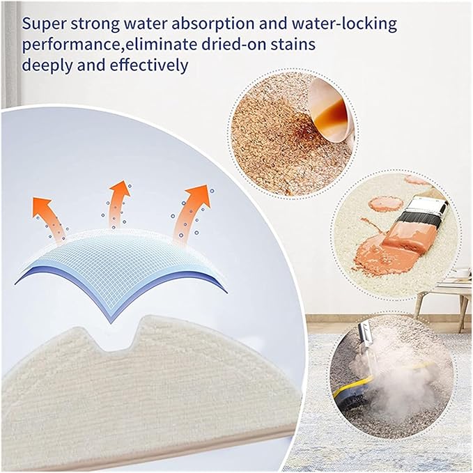 B83B-Mop Holder with Mop Pad Compatible for Roborock S5 Max/S6 Maxv Vacuum Cleaner Cleaner Parts Replacement