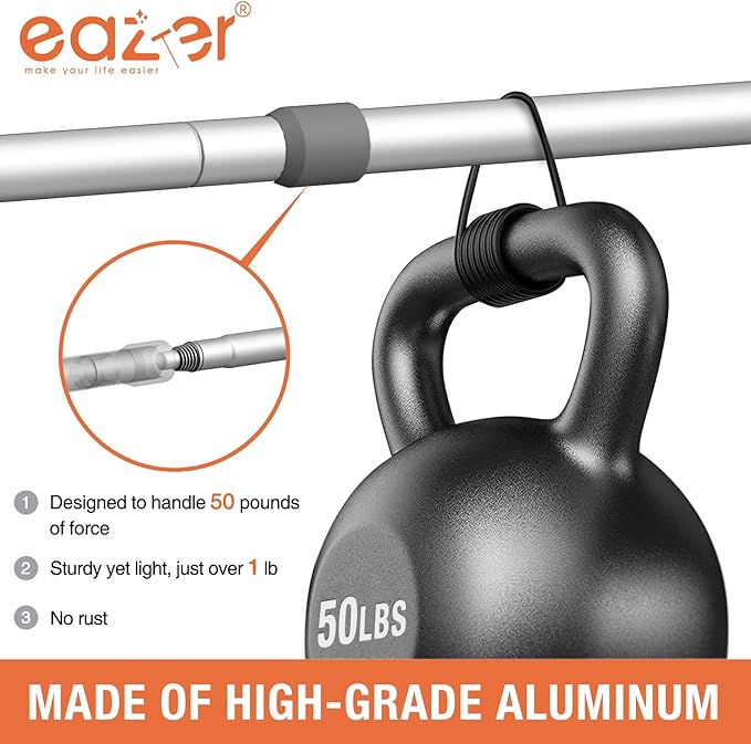 Eazer 2-in-1 Window Cleaner Tool 64'' Window Squeegee for Home Window Cleaning Squeegee Kit with Telescopic Pole Window Washing Kit with Rotatable Bendable Head(Threaded + Telescopic)