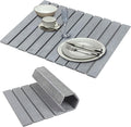 Foldable Stone Dish Drying Mat 24(L)×16(W) Fast Dry Water-Absorbent Collapsibl Eco-Friendly Diatomaceous Earth Dish Drying Mats for Dishes Cookware Cups Fits Any Countertop Gery