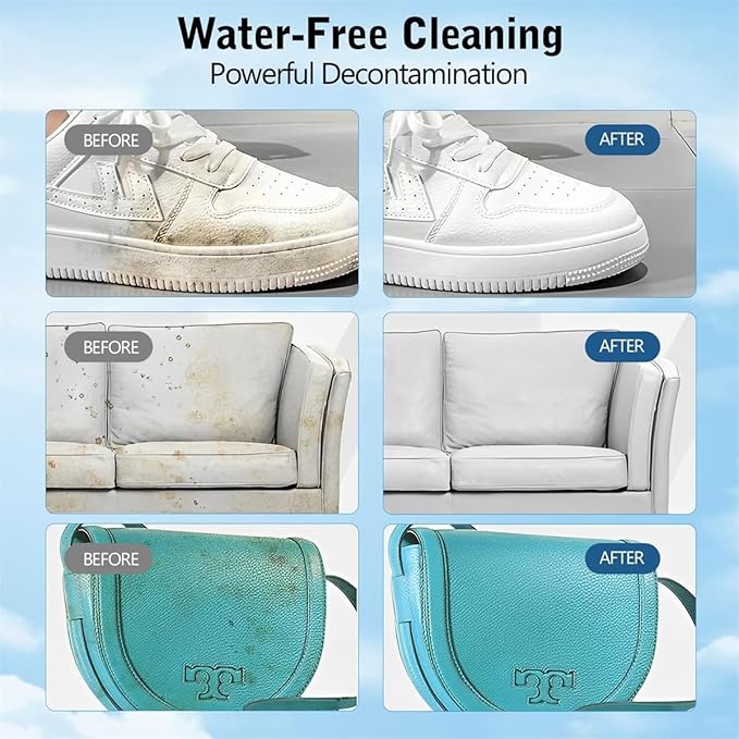 2023 New Multi-Functional Cleaning and Stain Removal CreamAll-Purpose Rinse-Free Cleaning Cream 260g White Shoe Cleaner Decontaminate Solid Paste for Shoes Clothes Sofa (3 PCS)