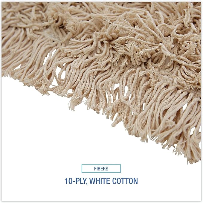 Boardwalk 1360 Industrial Dust Mop Head Hygrade Cotton 60w x 5d White