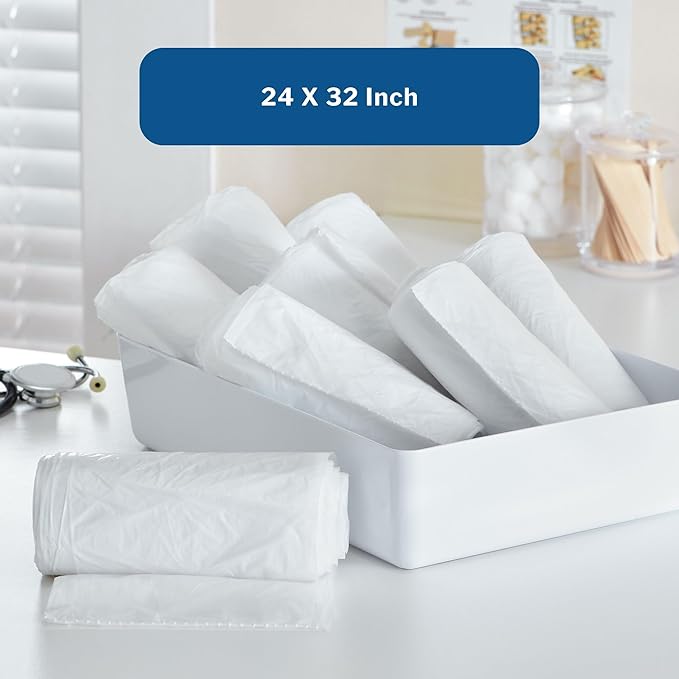 Inteplast Trash Can Liners - Extra Heavy Duty - Star-Sealed Bottom 0.70 mil - Clear 16 gal Capacity 24 in x 32 in