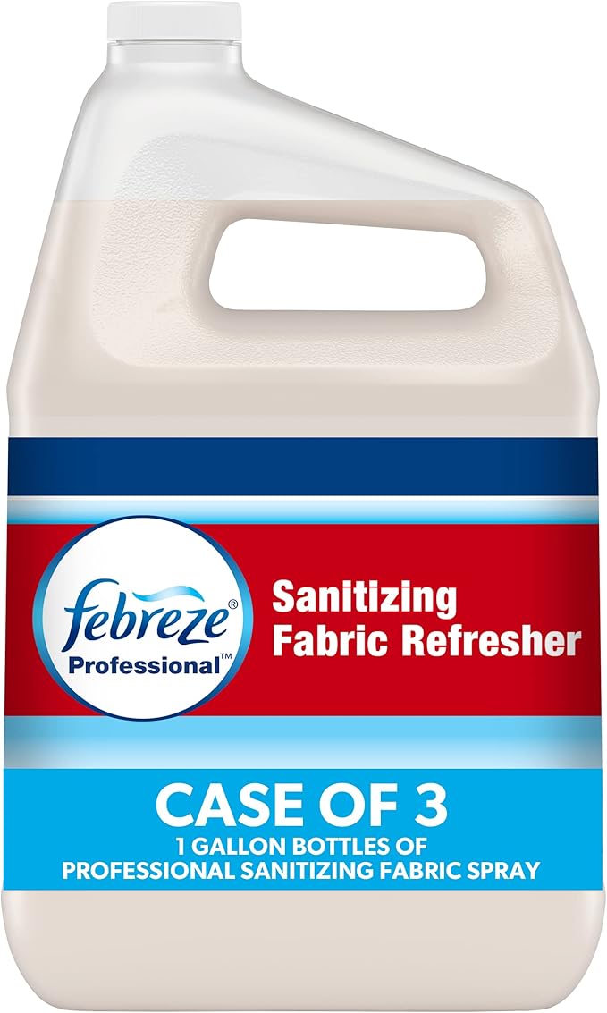 P&ampG Professional - 37000721366 Febreze Professional Sanitizing Fabric Refresher Bulk Sanitizing Spary for All Fabrics in Hotels Restaurants and Businesses Fresh Clean Scent 1 Gal. (Pack of 3)