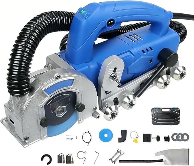Electric Grout Removal Tool 1200W 9000RPM Tile Grout Remover Machine Professional Grouts Removal Machine for Cleaning Shower Tile Joints Floor Gaps(Machine+2.7mm Seam Cleaning Sheet)