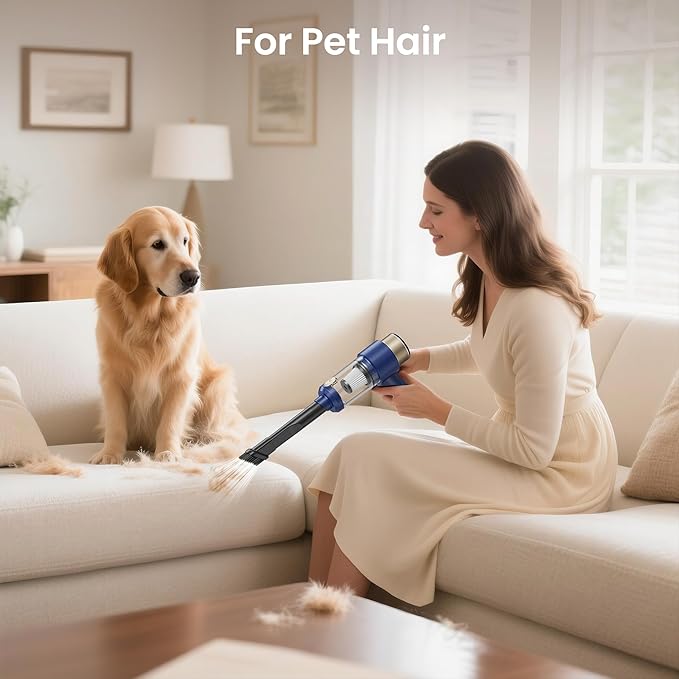 Car Vacuum Handheld Vacuum Cleaner 15000PA Suction Mini Vacuums with Air Duster and Blower Portable Hand Held Vacuum for Car House Crumbs Hair (Blue)