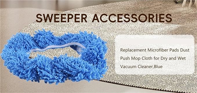 Disposable Vend MopWashable Replacement Microfiber Pads Dust Push Mop ClothDry And Wet Vacuum CleanerBlue
