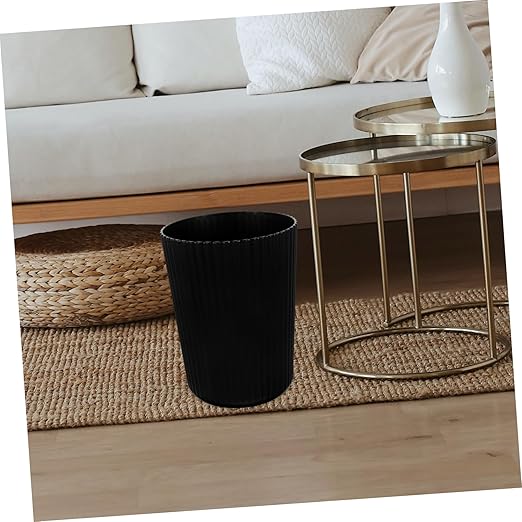 STOBAZA Plastic Wastebasket Trash Can Large Garbage Bin Bedroom Kitchen Bathroom Portable Design