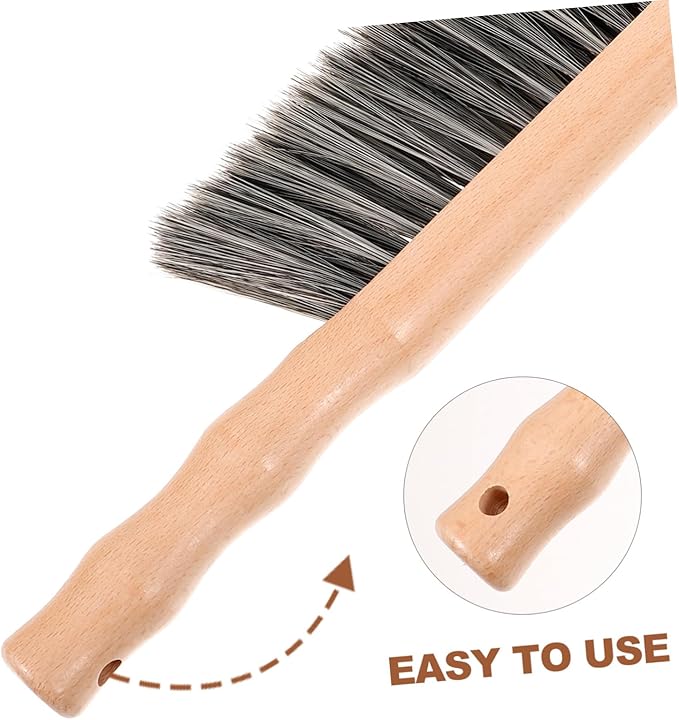 NOLITOY 3pcs Fireplace Hand Broom Soft Bristle Brush Duster Cleaning Tool Bench Brush
