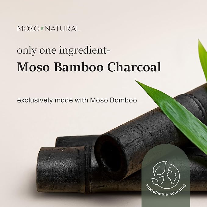 Moso Natural Shoe Deodorizer Inserts Charcoal Odor Absorber for Shoes Gym Bag &amp Boot Deodorizer Long-Lasting Shoe Odor Elimination Unscented Air Purifying Bags (Two Per Pack. 4 Total)