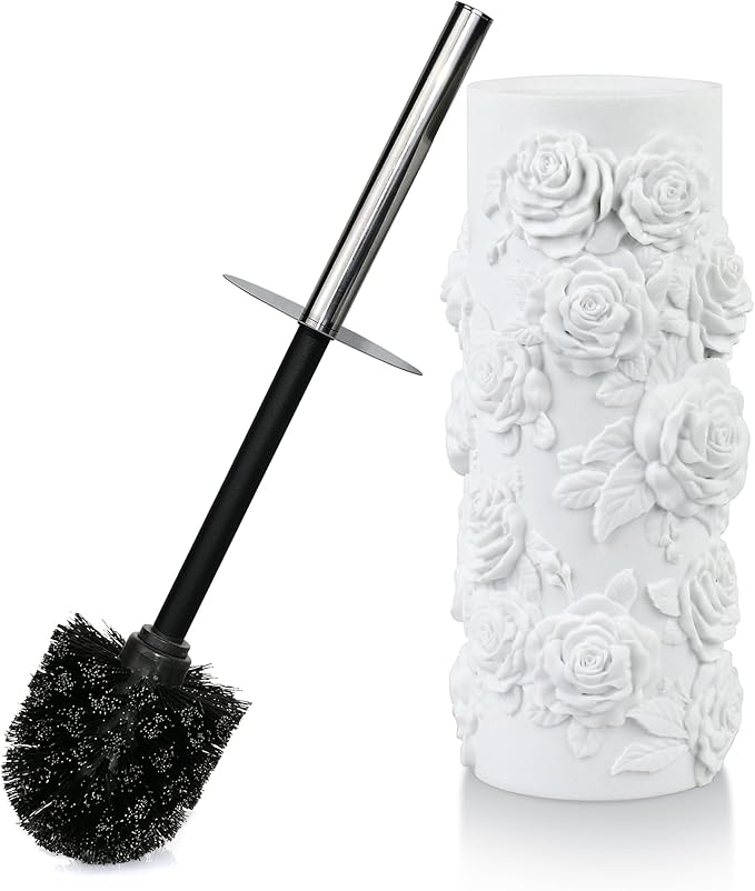 Toilet Brush and Holder Set for Bathroom Stylish and Durable Cleaning Tool with Modern Design Compact for Efficient Cleaning