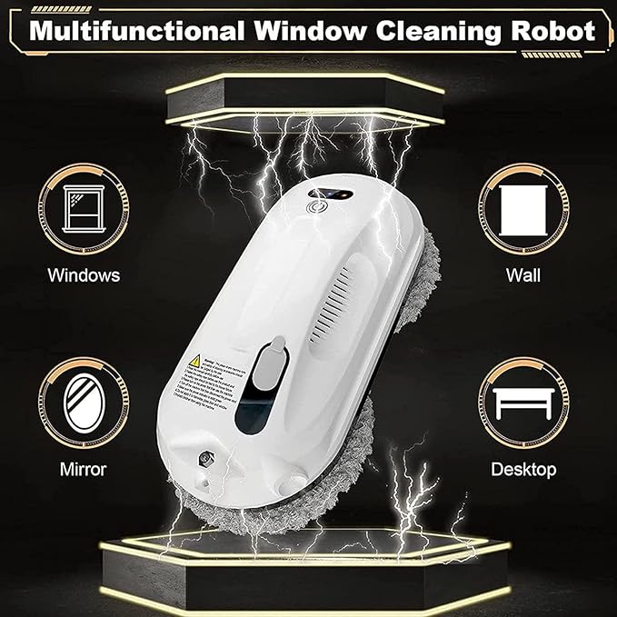 Window Cleaner Robot with Auto Water Spray2800Pa Strong Suction Electric Intelligent Glass Cleaning Roboticfor Outdoor/Indoor All Smooth Surface with APP &amp Remote Dual-Control