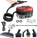 Handheld Steam Cleaner 2500W High Pressure 3 BAR 1.2L Water Tank with Brush Heads 6-Speed Adjustment Ideal for Cleaning Grout Tile Car Kitchen Bathroom