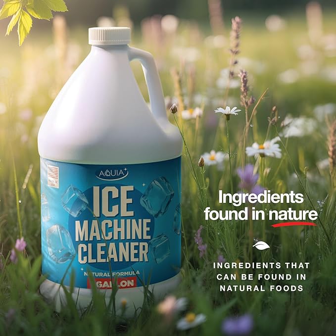 Ice Machine Cleaner and Descaler Gallon | Ice Maker Cleaner for All Brands Opal Scotsman Manitowoc Affresh etc. Countertop Icemaker Cleaners Solution | Icemaker Cleaners and Descaler 100% Active!