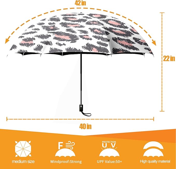 Small Compact Travel Automatic Folding Umbrella for Women Portable Lightweight Rain Wind UV Sun Shade