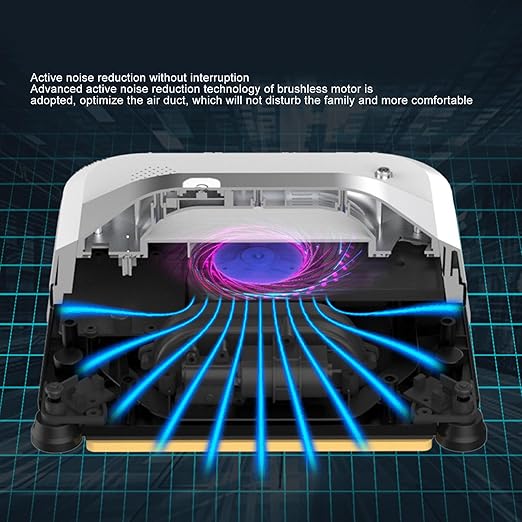 GLOGLOW Smart Window Cleaner 65dB 100-240V High Coverage 80W Glass Cleaning Robot Strong Suction for Home (US Plug)