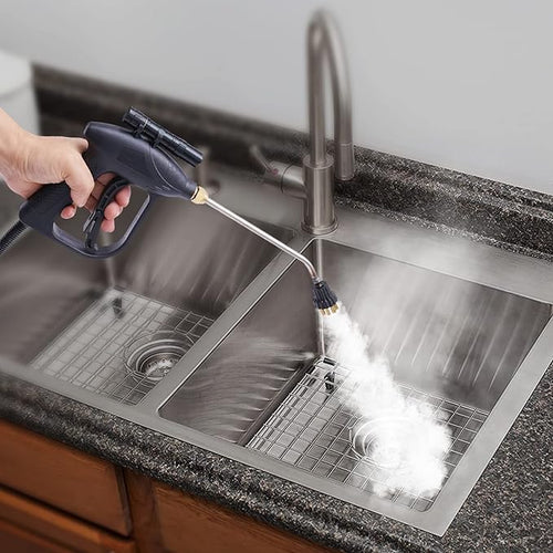 1700W 110V Handheld Steam Cleaner High Pressure Steam Cleaner with Brushes Handheld Steamer for Home Furniture Kitchen Bathroom Grout and Tile